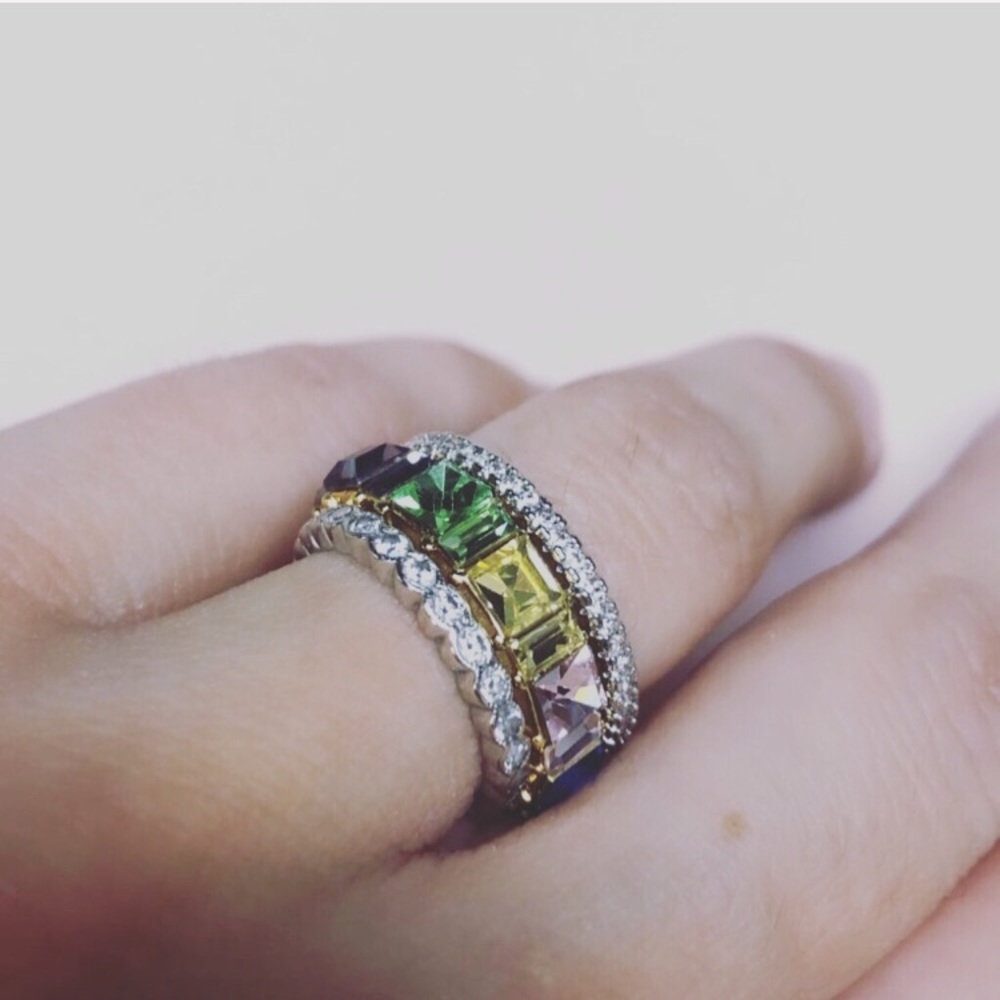 Gemstone Eternity Band - Picture 2 of 8